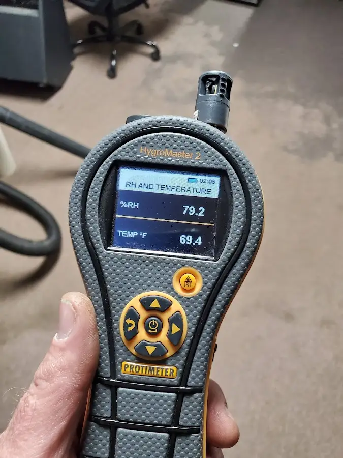 Moisture meter humidity assessment for Fire & Smoke Damage Restoration in Epsom